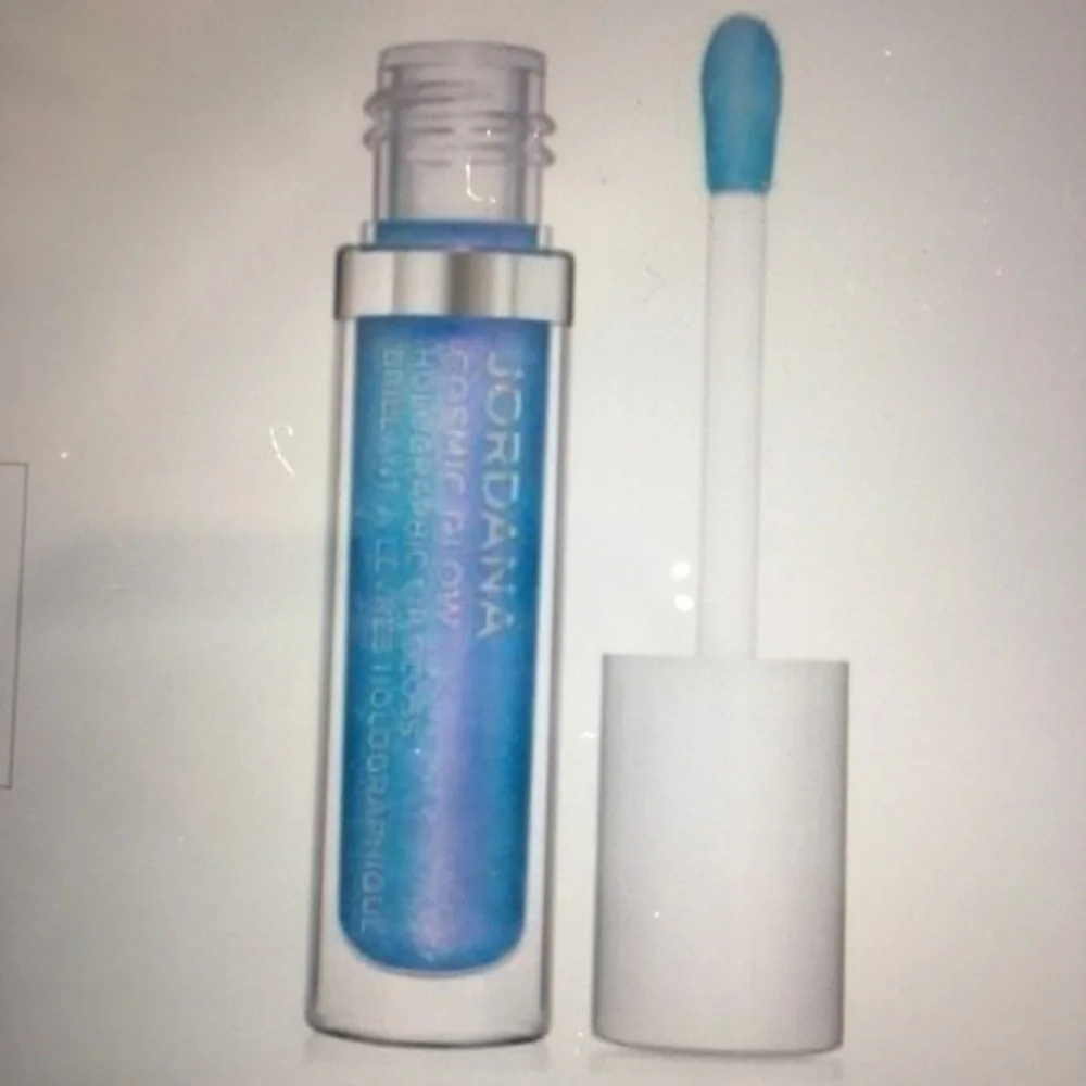 Jordana Cosmic Glow Galactic Blue lip gloss